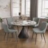 Indus Valley Camden 4-6 Seater Extendable Conical Dining Table With 4 Simba Chairs 2 Indus Valley Camden 4-6 Seater Extendable Conical Dining Table With 4 Simba Chairs -Home Furnishing Store 30988215