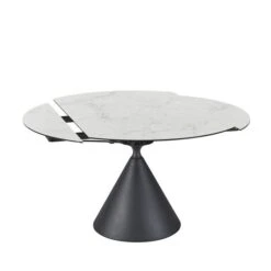 Indus Valley Camden 4-6 Seater Extendable Conical Dining Table With 4 Simba Chairs -Home Furnishing Store 30988215 alt02