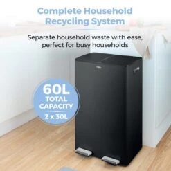 Tower 60L Recycling Pedal Bin -Home Furnishing Store 30990022 alt02