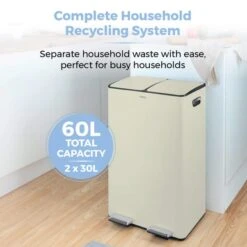 Tower 60L Recycling Pedal Bin -Home Furnishing Store 30990033 alt02