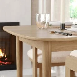 Karla 4-6 Seater Rectangular Extendable Dining Table With Oskar Natural Stained Ivory Boucle Dining Chairs 13 Karla 4-6 Seater Rectangular Extendable Dining Table With Oskar Natural Stained Ivory Boucle Dining Chairs -Home Furnishing Store 60241429 alt04